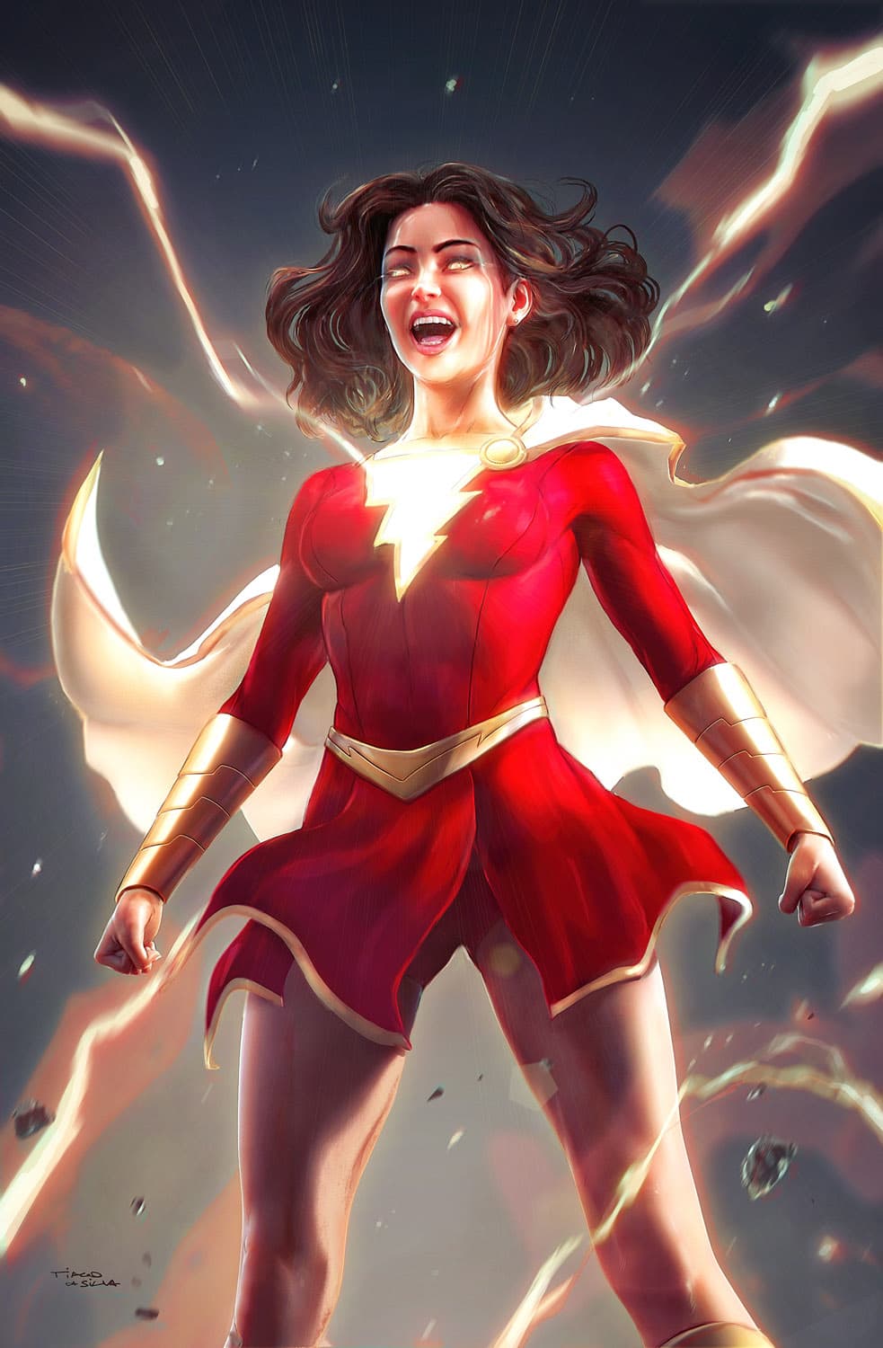 comic book cover shazam mary dc comics